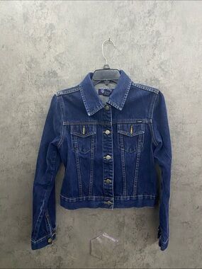 Angels Dark Blue Denim Jean Jacket for Women